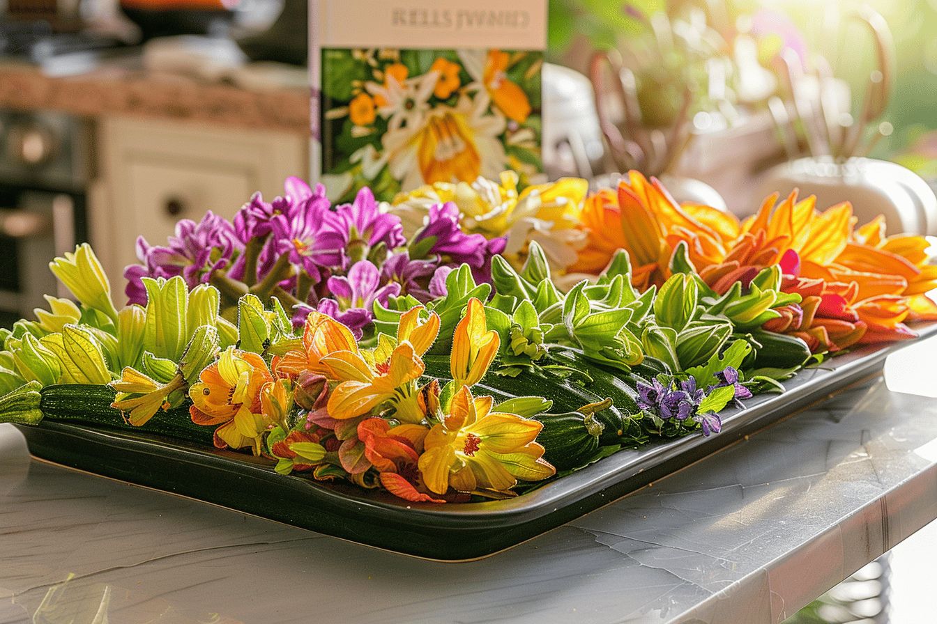 fleurs comestibles prêtes à être cuisinées