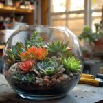 Terrarium verdoyant pour art floral culinaire